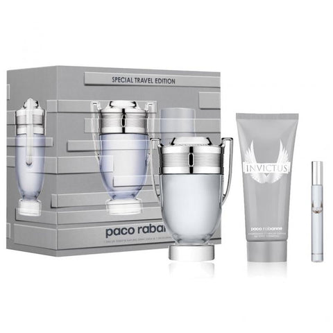 GIFTSET INVICTUS 3 PCS  34 FL By PACO RABANNE For MEN