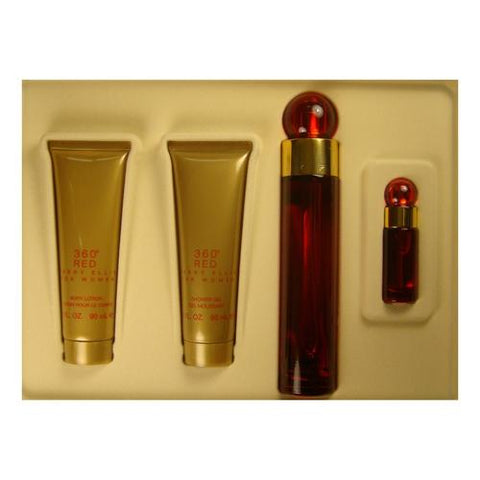 GIFTSET 360 RED 4 PCS  3 By PERRY ELLIS For WOMEN