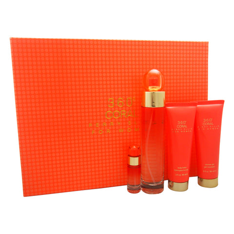 GIFTSET CORAL PERRY ELLIS 4 PCS INCLUDES 34 FL By PERRY ELLIS For WOMEN