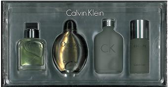 GIFTSET CALVIN KLEIN 4PCS MINIATURES OBSESSION +CK ONE+ ETERNITY + ESCAPE SPLASH MEN DESIGNER By C For MEN
