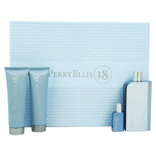 GIFTSET PERRY 18 4 PCS  34 FL By PERRY ELLIS For MEN