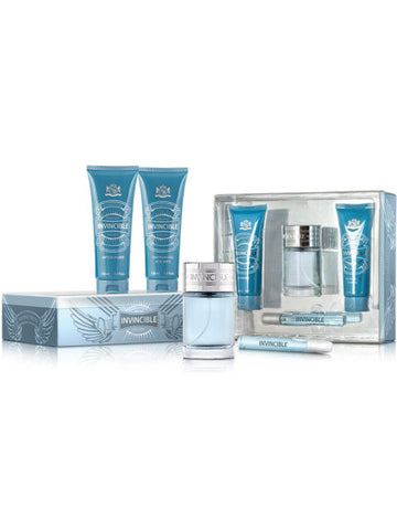 SET INVINCIBLE 4 PC (EDT 100 ML + EDT 20 ML + AS 130 ML + SG 130 ML) FOR MEN DESIGNERNEW By  For