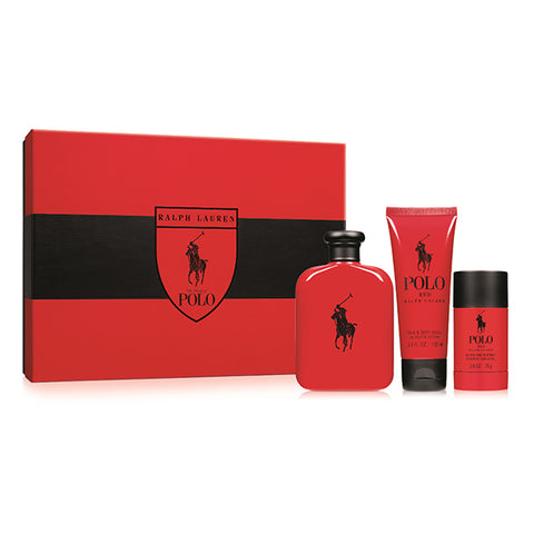 GIFTSET POLO RED 3PCS 42 FL By RALPH LAUREN For MEN
