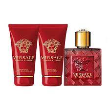GIFTSET VERSACE EROS FLAME BY VERSACE 3 PCS  VERSACE EROS FLAME 1 By VERSACE For Men